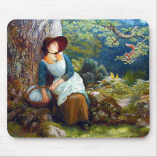 Asleep in the Woods (by Arthur Hughes) Mouse Pad