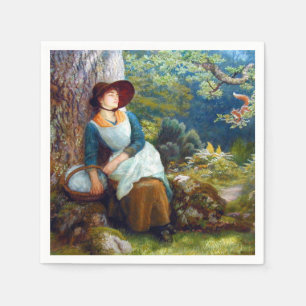 Asleep in the Woods (by Arthur Hughes) Napkin