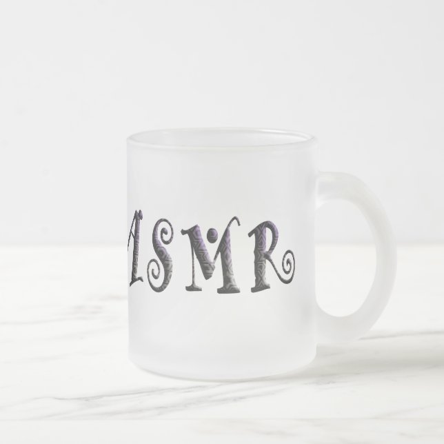 ASMR 3D Text Frosted Glass Coffee Mug (Right)