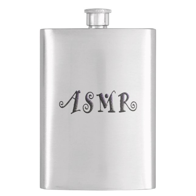 ASMR 3D Text Hip Flask (Front)