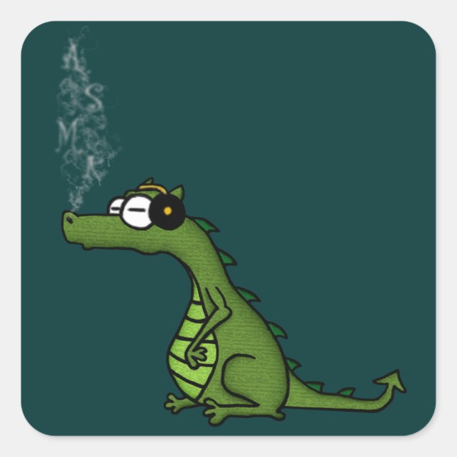 ASMR Dragon Square Sticker (Front)