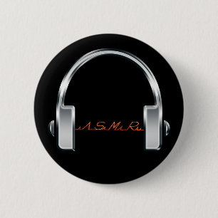 ASMR Headphones 6 Cm Round Badge