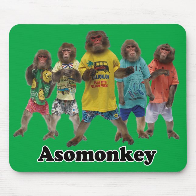 Asomonkey mouse pad.　Asomonkeyみんなのマウスパッド Pad (Front)