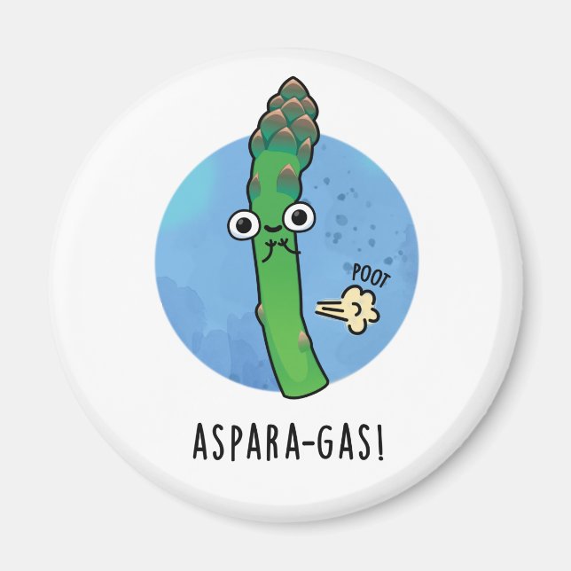 Aspara-gas Funny Asparagus Veggie Pun Magnet (Front)