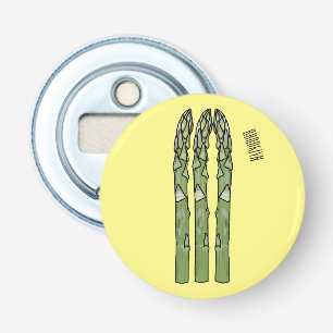 Asparagus cartoon illustration bottle opener