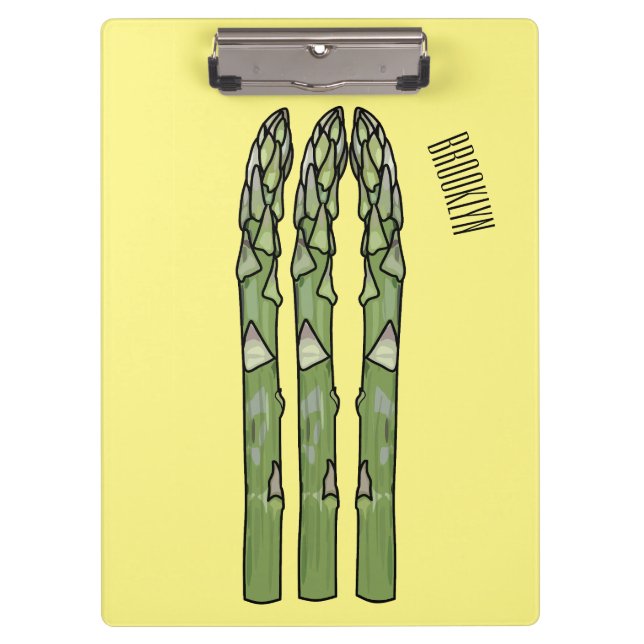 Asparagus cartoon illustration  clipboard (Front)