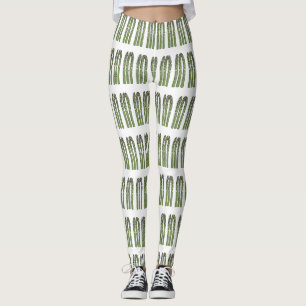 Asparagus cartoon illustration  leggings