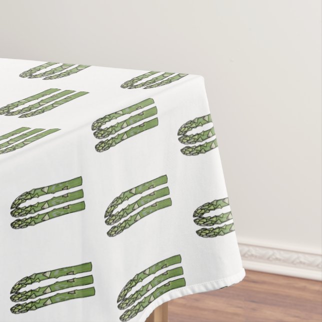 Asparagus cartoon illustration  tablecloth (In Situ)