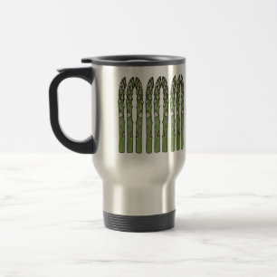 Asparagus cartoon illustration travel mug