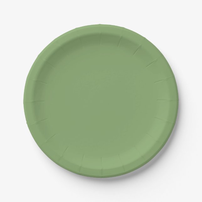 Asparagus-Coloured Paper Plates (Front)