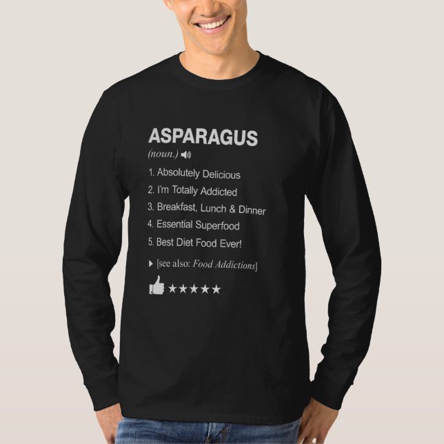 Asparagus Definition Meaning Funny T-Shirt (Front)