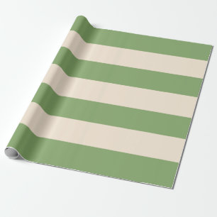 Asparagus Green Stripes Wrapping Paper