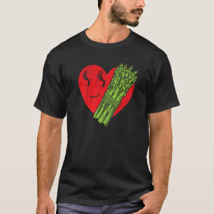 Asparagus Heart Garden Vegetable Vegetarian Vegan T-Shirt