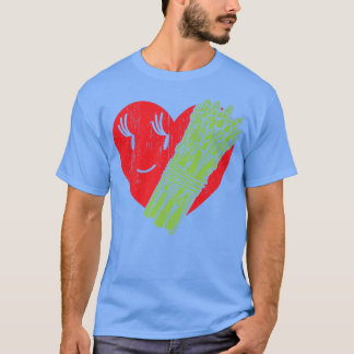 Asparagus Heart Garden Vegetable Vegetarian Vegan  T-Shirt