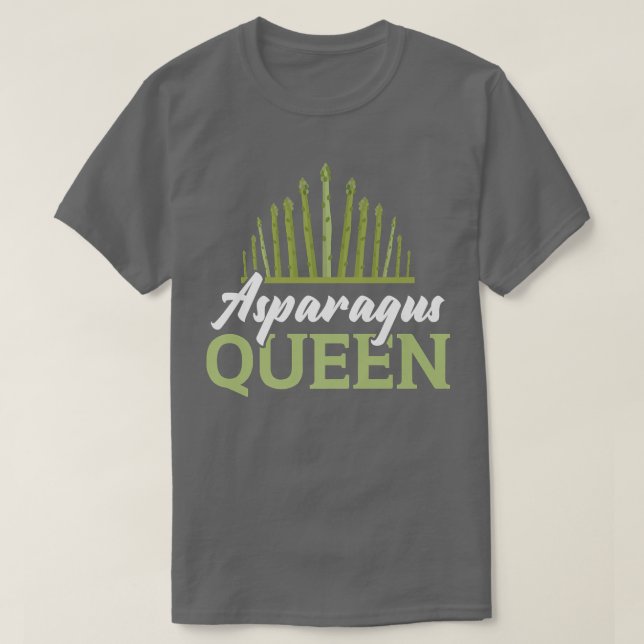 Asparagus Queen Vegan Vegetable Vegetarian Premium T-Shirt (Design Front)
