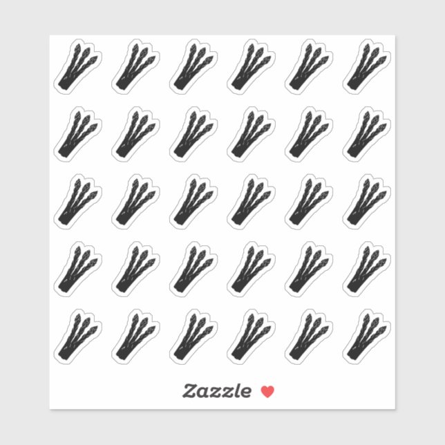 Asparagus Wedding Place Card Meal Menu Choice (Sheet)