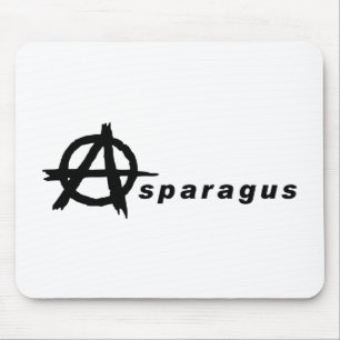 Asparagus with Anarchy Symbol Mouse Pad