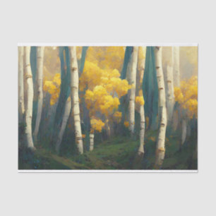 Aspen Autumn Trees Mountain Painting Tissue Paper