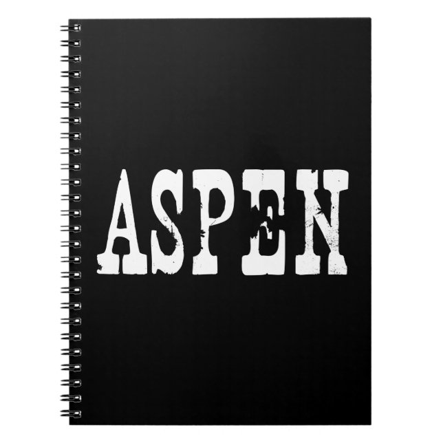 Aspen Black Spiral Notebook (Front)