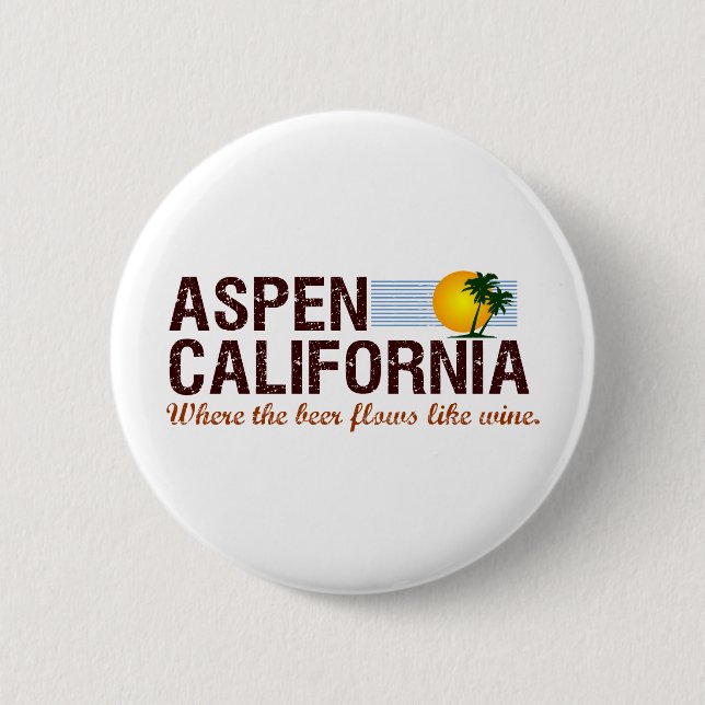 Aspen California 6 Cm Round Badge (Front)