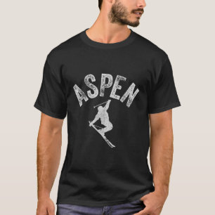 Aspen Co Ski Colorado Cool Aspen Skiing Co Winter T-Shirt