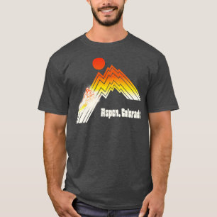 Aspen Colorado 70s80s Retro Souvenir Style Skiing T-Shirt