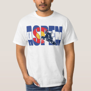 Aspen Colorado and Snowboarder T-Shirt