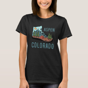 Aspen Colorado Co Hiking Mountains Aspen Camping T-Shirt