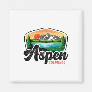 Aspen Colorado Co Mountain Skiing Vintage 80s Aspe Magnet