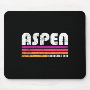 Aspen Colorado Co Mountain Skiing Vintage 80s Aspe Mouse Pad