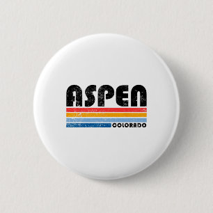 Aspen Colorado Co Mountain Skiing Vintage Aspen Sk 6 Cm Round Badge