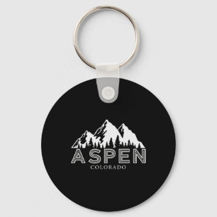 Aspen Colorado Mountain Ski Skiing Vacation Trip W Key Ring