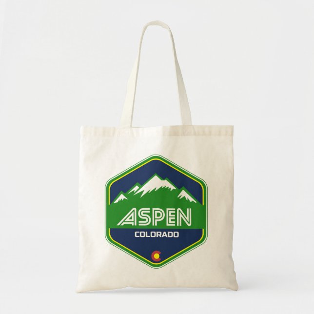 Aspen Colorado Mountain Tote Bag (Front)