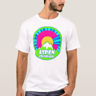 Aspen Colorado neon mountains shirt