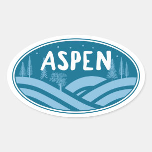 Aspen Colorado Outdoors Oval Sticker