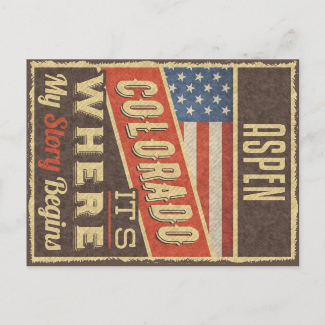Aspen Colorado Postcard (Front)