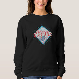 Aspen Colorado Retro Skier Vintage USA Ski Vacatio Sweatshirt
