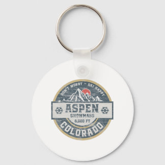 Aspen Colorado Rocky Mountains Tee Hiking Camping  Key Ring