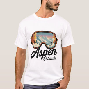 Aspen Colorado Ski Goggles - Retro Skiing Souvenir T-Shirt