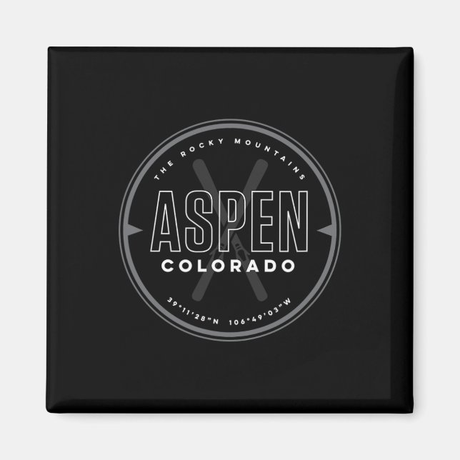Aspen Colorado Ski  Magnet (Front)