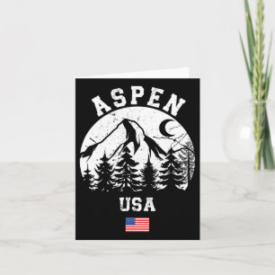 Aspen Colorado Ski Resort Alpine Skiing American F Card