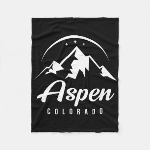 Aspen Colorado Ski Resort Skiing Snowboarding Fleece Blanket