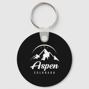 Aspen Colorado Ski Resort Skiing Snowboarding Key Ring