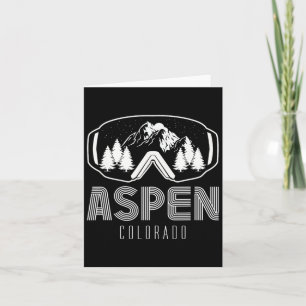 Aspen Colorado Ski Snowboard Goggles Mountain Skii Card