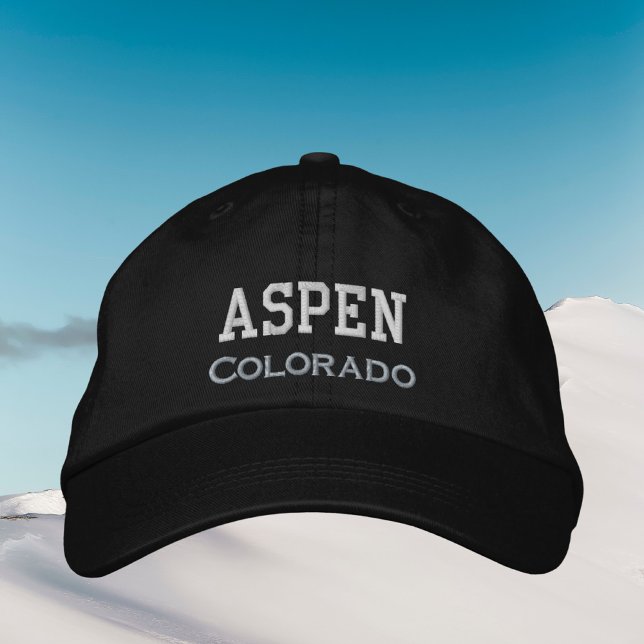 Aspen Colorado ski winter vacation outfit Embroidered Hat (Creator Uploaded)