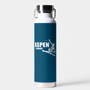 Aspen Colorado Skier Water Bottle