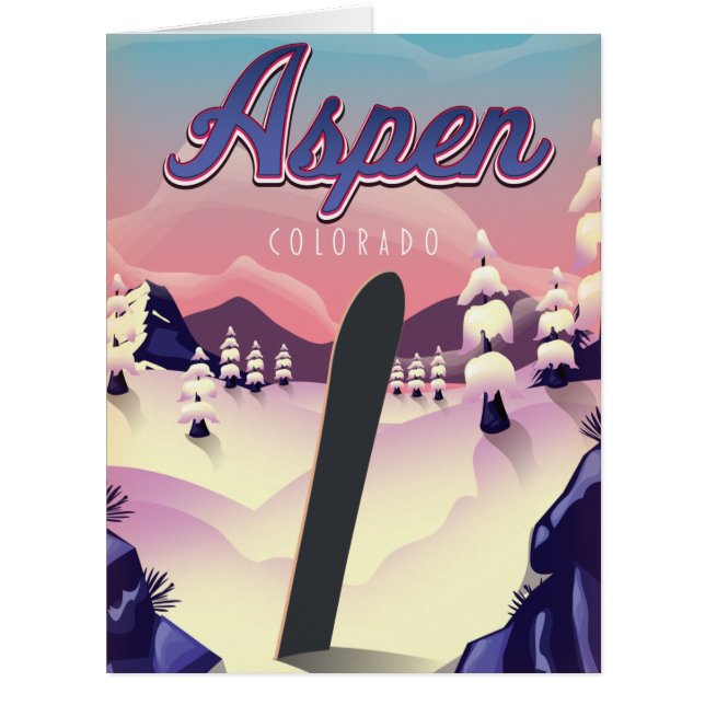 Aspen Colorado Snowboarding Poster (Front)