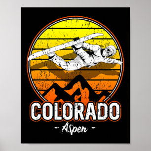 Aspen Colorado Snowboarding  Poster