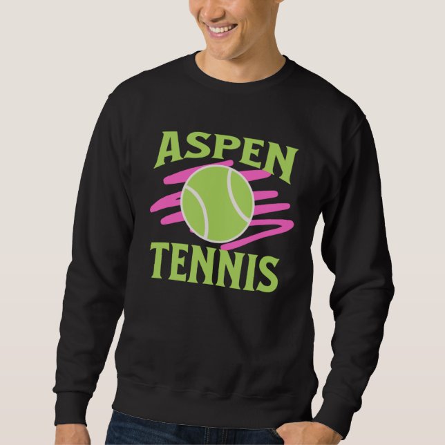 Aspen Colorado Tennis Player Sweatshirt (Front)