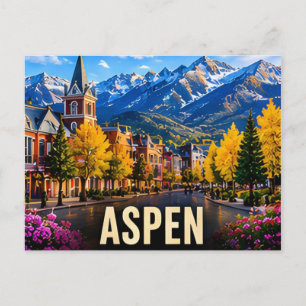 Aspen Colorado USA Alpine Peaks Outdoor Travel 🏔️ Postcard